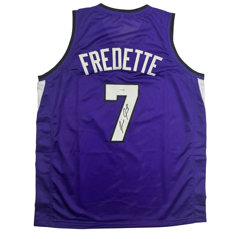 Autographed/Signed Jimmer Fredette Sacramento Purple Basketball Jersey JSA COA (ONLINE ORDER ONLY)