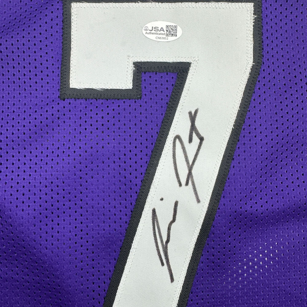 Autographed/Signed Jimmer Fredette Sacramento Purple Basketball Jersey JSA COA (ONLINE ORDER ONLY)