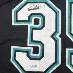 Autographed/Signed Dontrelle Willis Florida Black Baseball Jersey JSA COA (ONLINE ORDER ONLY)