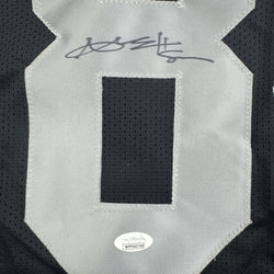 Autographed/Signed Antonio Brown Oakland Las Vegas Black Football Jersey JSA COA (ONLINE ORDER ONLY)