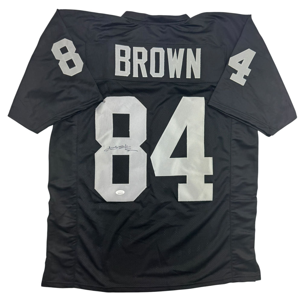 Autographed/Signed Antonio Brown Oakland Las Vegas Black Football Jersey JSA COA (ONLINE ORDER ONLY)