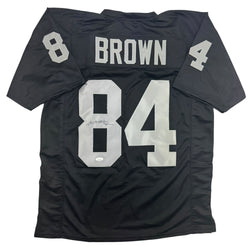 Autographed/Signed Antonio Brown Oakland Las Vegas Black Football Jersey JSA COA (ONLINE ORDER ONLY)