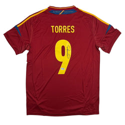 Autographed/Signed Fernando Torres Spain Red Soccer Futbol Jersey Beckett BAS COA #2 (ONLINE ORDER ONLY)