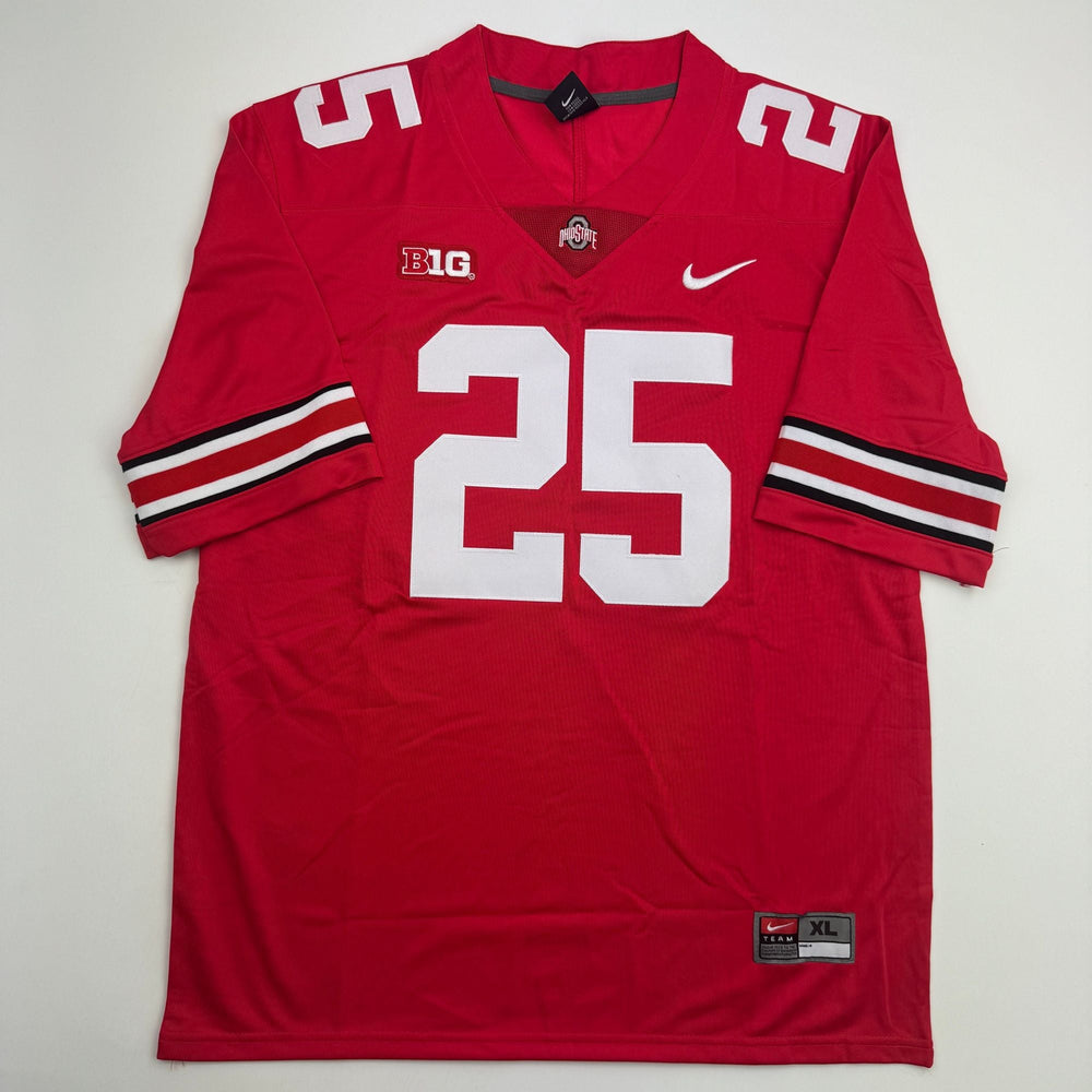 Autographed/Signed Lamar Bo Jackson Ohio State Red College Football Jersey Beckett BAS COA (ONLINE ORDER ONLY)