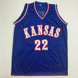 Autographed/Signed Darryn Peterson Kansas Blue College Basketball Jersey PSA/DNA COA