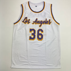 Autographed/Signed Marcus Smart Los Angeles White Basketball Jersey Beckett BAS COA (ONLINE ORDER ONLY)