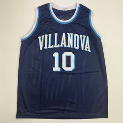 Autographed/Signed Donte DiVincenzo Villanova Blue College Basketball Jersey Beckett BAS COA (ONLINE ORDER ONLY)