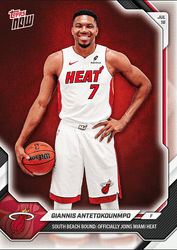2026 Topps Now Giannis Antetokounmpo #OS02 South Beach Bound: Officially Joins Miami Heat Basketball Card (ONLINE ORDER ONLY)