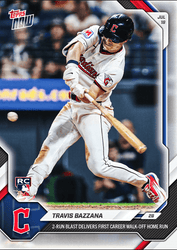 2026 Topps Now Travis Bazzana #462 2 Run Blast Delivers First Career Walk Off Home Run Cleveland Guardians Rookie RC Baseball Card (ONLINE ORDER ONLY)