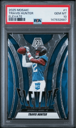 Graded 2025 Panini Mosaic Travis Hunter #1 Elevate Rookie RC Football Card PSA 10 Gem Mint (ONLINE ORDER ONLY)