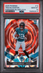 Graded 2025 Panini Phoenix Travis Hunter #12 Paragon Silver Lava /199 Rookie RC Football Card PSA 10 Gem Mint (ONLINE ORDER ONLY)