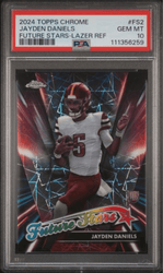 Graded 2024 Topps Chrome Jayden Daniels #FS2 Future Stars Lazer Refractor Rookie RC Football Card PSA 10 Gem Mint (ONLINE ORDER ONLY)
