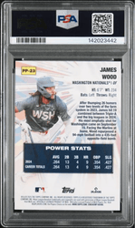 Graded 2025 Topps Celebration James Wood #PP23 Power Players Rookie RC Baseball Card PSA 10 Gem Mint (ONLINE ORDER ONLY)