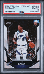Graded 2026 Topps Collector Kit Ace Bailey #NBA8 Rookie RC Basketball Card PSA 10 Gem Mint (ONLINE ORDER ONLY)