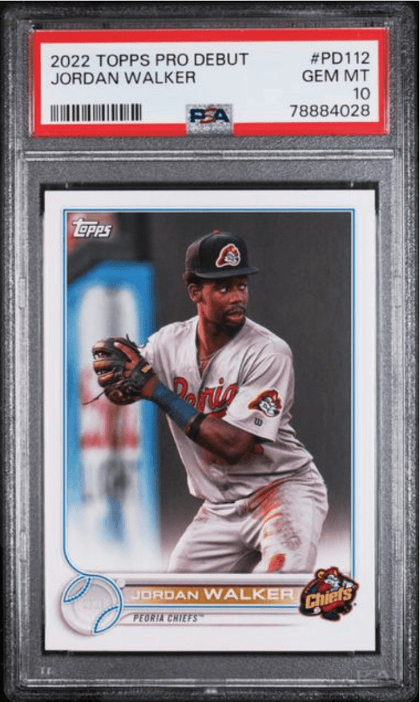 Graded 2022 Topps Pro Debut Jordan Walker #PD112 Rookie RC Baseball Card PSA 10 Gem Mint (ONLINE ORDER ONLY)