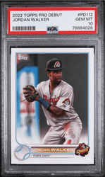Graded 2022 Topps Pro Debut Jordan Walker #PD112 Rookie RC Baseball Card PSA 10 Gem Mint (ONLINE ORDER ONLY)