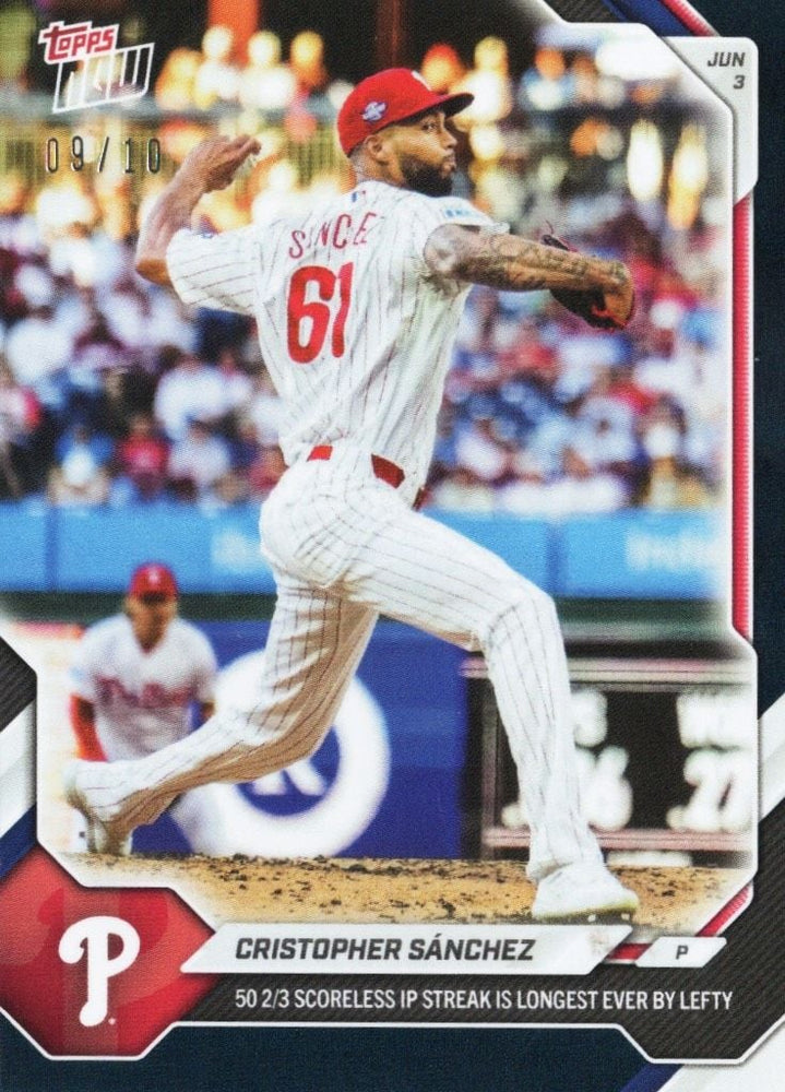 2026 Topps Now Cristopher Sanchez #283 Black Foil /10 Philadelphia Phillies Baseball Card (ONLINE ORDER ONLY)