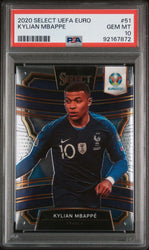 Graded 2020 Panini Select UEFA Euro Kylian Mbappe #51 Soccer Card PSA 10 Gem Mint (ONLINE ORDER ONLY)