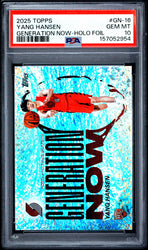 Graded 2025 Topps Yang Hansen #GN-16 Generation Now Holo Foil Rookie RC Basketball Card PSA 10 Gem Mint (ONLINE ORDER ONLY)