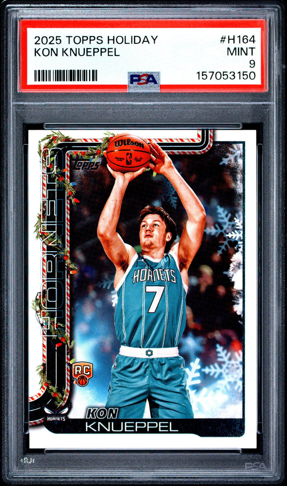 Graded 2025 Topps Holiday Kon Knueppel #H164 Rookie RC Basketball Card PSA 9 Mint (ONLINE ORDER ONLY)