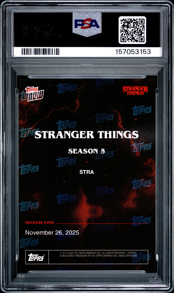 Graded 2025 Topps Now Stranger Things #STRA Netflix Card PSA 10 Gem Mint (ONLINE ORDER ONLY)
