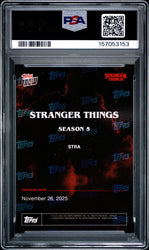 Graded 2025 Topps Now Stranger Things #STRA Netflix Card PSA 10 Gem Mint (ONLINE ORDER ONLY)
