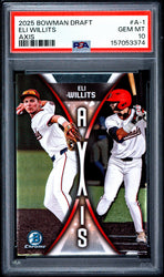 Graded 2025 Topps Bowman Draft Eli Willits #A1 Axis Rookie RC Baseball Card PSA 10 Gem Mint (ONLINE ORDER ONLY)