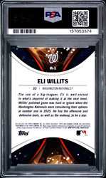 Graded 2025 Topps Bowman Draft Eli Willits #A1 Axis Rookie RC Baseball Card PSA 10 Gem Mint (ONLINE ORDER ONLY)