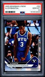 Graded 2025 Topps Bowman U Now AJ Dybantsa #58 Rookie RC Basketball Card PSA 10 Gem Mint (ONLINE ORDER ONLY)