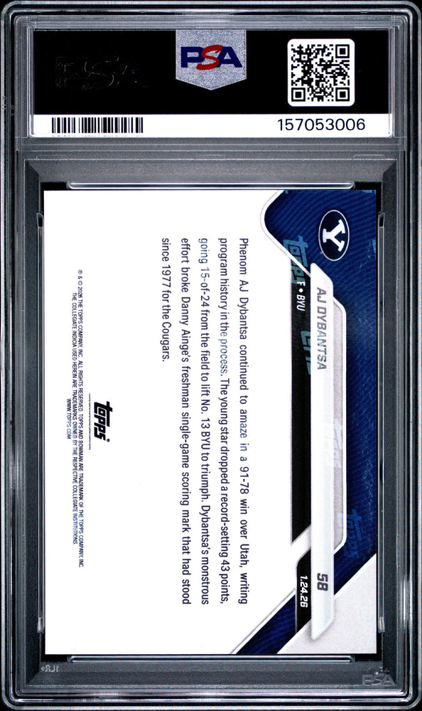 Graded 2025 Topps Bowman U Now AJ Dybantsa #58 Rookie RC Basketball Card PSA 10 Gem Mint (ONLINE ORDER ONLY)