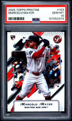 Graded 2025 Topps Pristine Marcelo Mayer #103 Rookie RC Baseball Card PSA 10 Gem Mint (ONLINE ORDER ONLY)