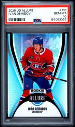 Graded 2025 Upper Deck Allure Ivan Demidov #110 Rookie RC Hockey Card PSA 10 Gem Mint (ONLINE ORDER ONLY)