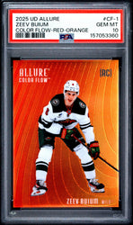 Graded 2025 Upper Deck Allure Zeev Buium #CF1 Color Flow Red-Orange Rookie RC Hockey Card PSA 10 Gem Mint (ONLINE ORDER ONLY)