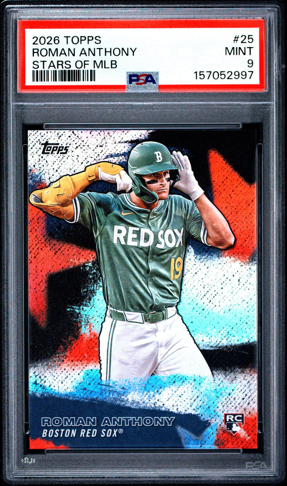 Graded 2026 Topps Roman Anthony #SMLB25 Stars of MLB Rookie RC Baseball Card PSA 9 Mint (ONLINE ORDER ONLY)