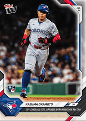 2026 Topps Now Kazuma Okamoto #484 23rd Longball Sets Japanese-Born Home Run Rookie Record Toronto Blue Jays Rookie RC Baseball Card (ONLINE ORDER ONLY)