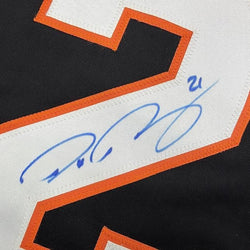 Framed Autographed/Signed Peter Forsberg 35x39 Philadelphia Black Hockey Jersey JSA COA (ONLINE ORDER ONLY)