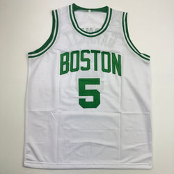 Autographed/Signed Kevin Garnett Boston White Basketball Jersey Beckett BAS COA (ONLINE ORDER ONLY)