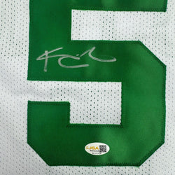 Autographed/Signed Kevin Garnett Boston White Basketball Jersey Beckett BAS COA (ONLINE ORDER ONLY)