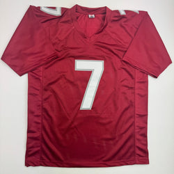 Autographed/Signed Jacoby Brissett Arizona Red Football Jersey JSA COA (ONLINE ORDER ONLY)