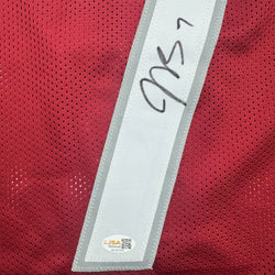 Autographed/Signed Jacoby Brissett Arizona Red Football Jersey JSA COA (ONLINE ORDER ONLY)