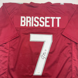 Autographed/Signed Jacoby Brissett Arizona Red Football Jersey JSA COA (ONLINE ORDER ONLY)
