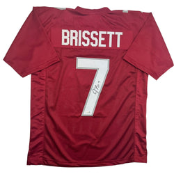 Autographed/Signed Jacoby Brissett Arizona Red Football Jersey JSA COA (ONLINE ORDER ONLY)