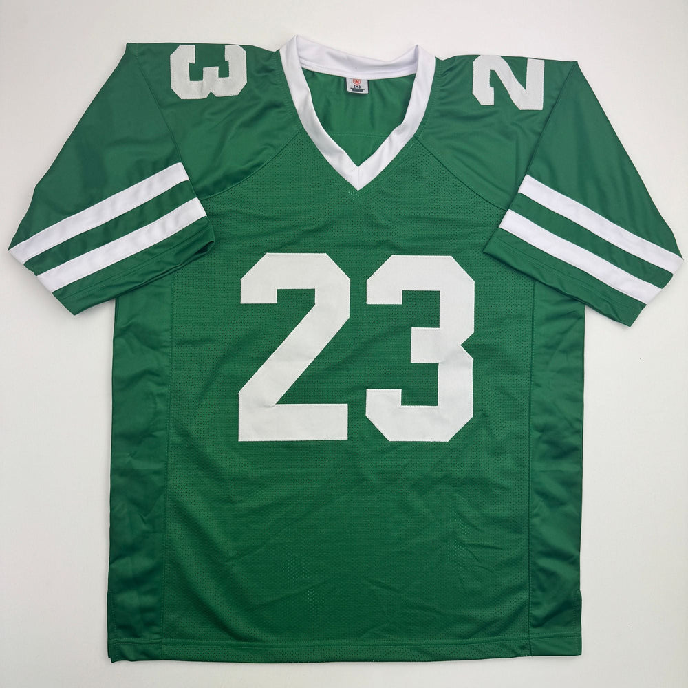 Autographed/Signed D'Angelo Ponds New York Green Football Jersey JSA COA (ONLINE ORDER ONLY)