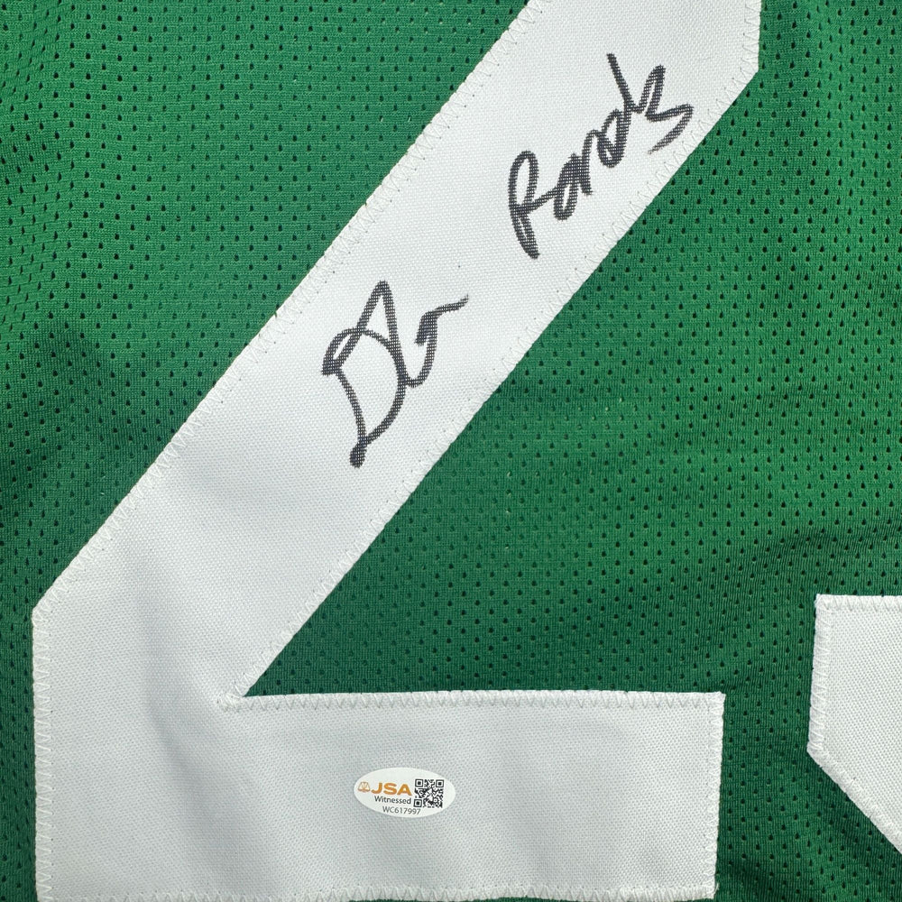 Autographed/Signed D'Angelo Ponds New York Green Football Jersey JSA COA (ONLINE ORDER ONLY)