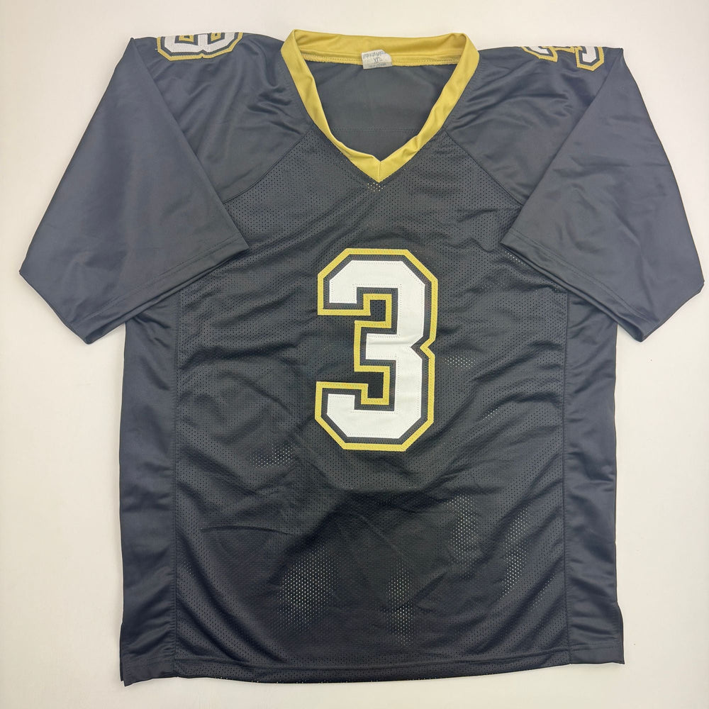 Autographed/Signed Bobby Hebert Cajun Cannon New Orleans Black Football Jersey Beckett BAS COA (ONLINE ORDER ONLY)