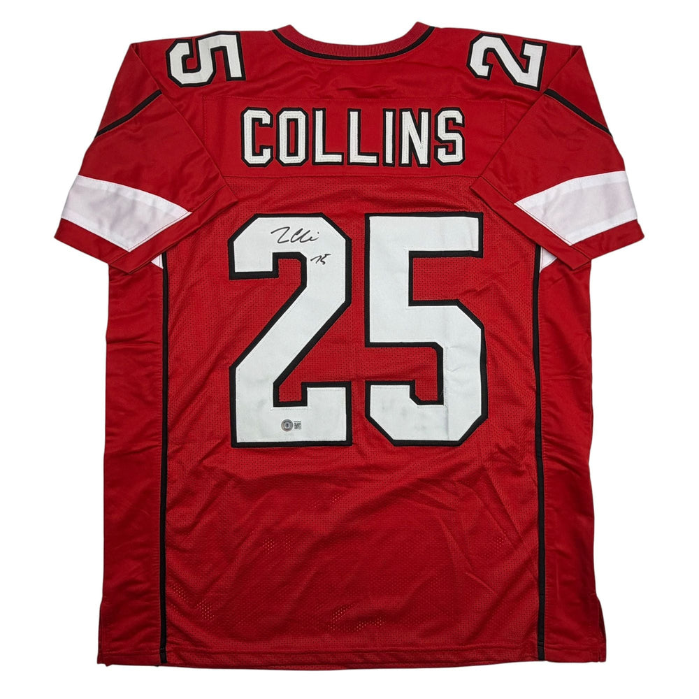 Autographed/Signed Zaven Collins Arizona Red Football Jersey Beckett BAS COA (ONLINE ORDER ONLY)