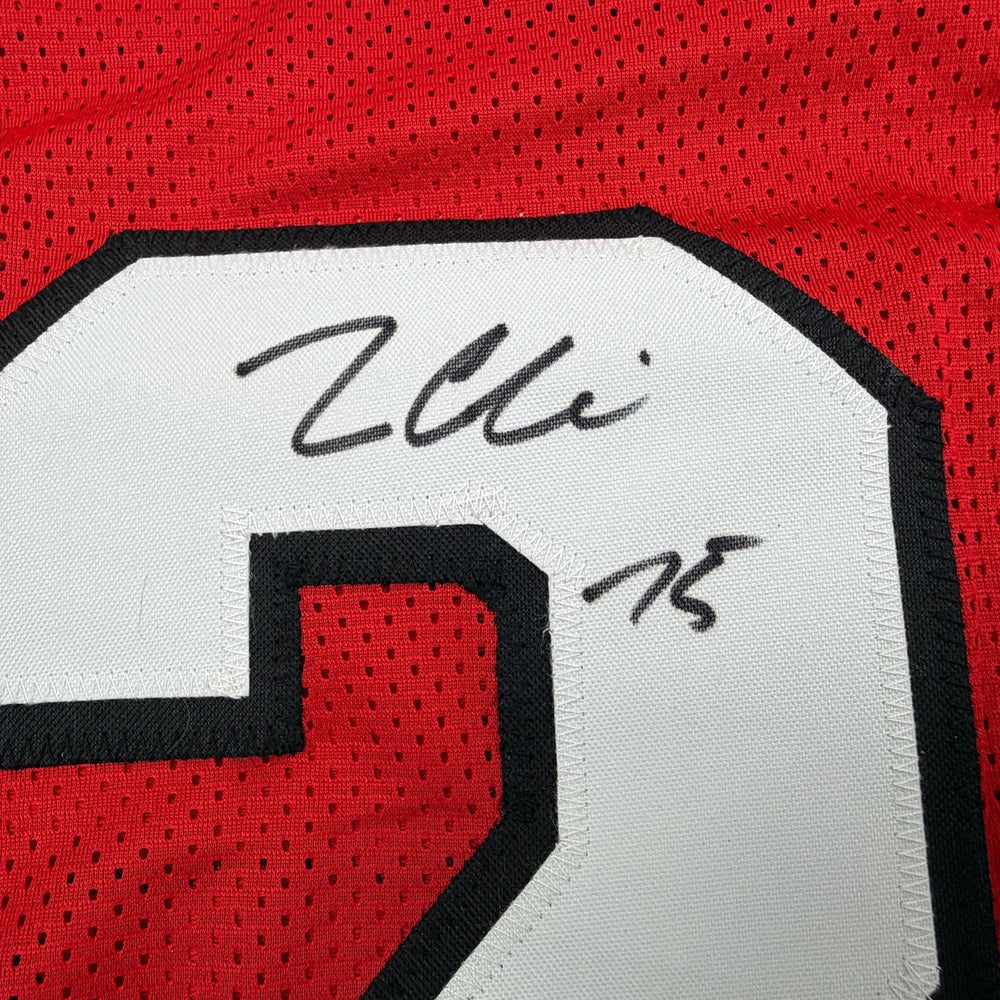 Autographed/Signed Zaven Collins Arizona Red Football Jersey Beckett BAS COA (ONLINE ORDER ONLY)