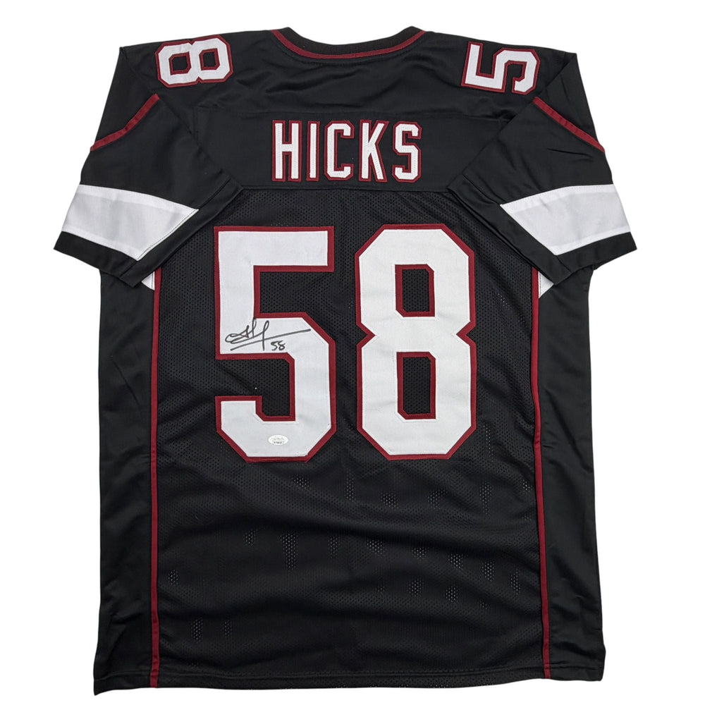 Autographed/Signed Jordan Hicks Arizona Black Football Jersey JSA COA (ONLINE ORDER ONLY)