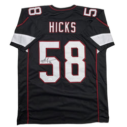 Autographed/Signed Jordan Hicks Arizona Black Football Jersey JSA COA (ONLINE ORDER ONLY)