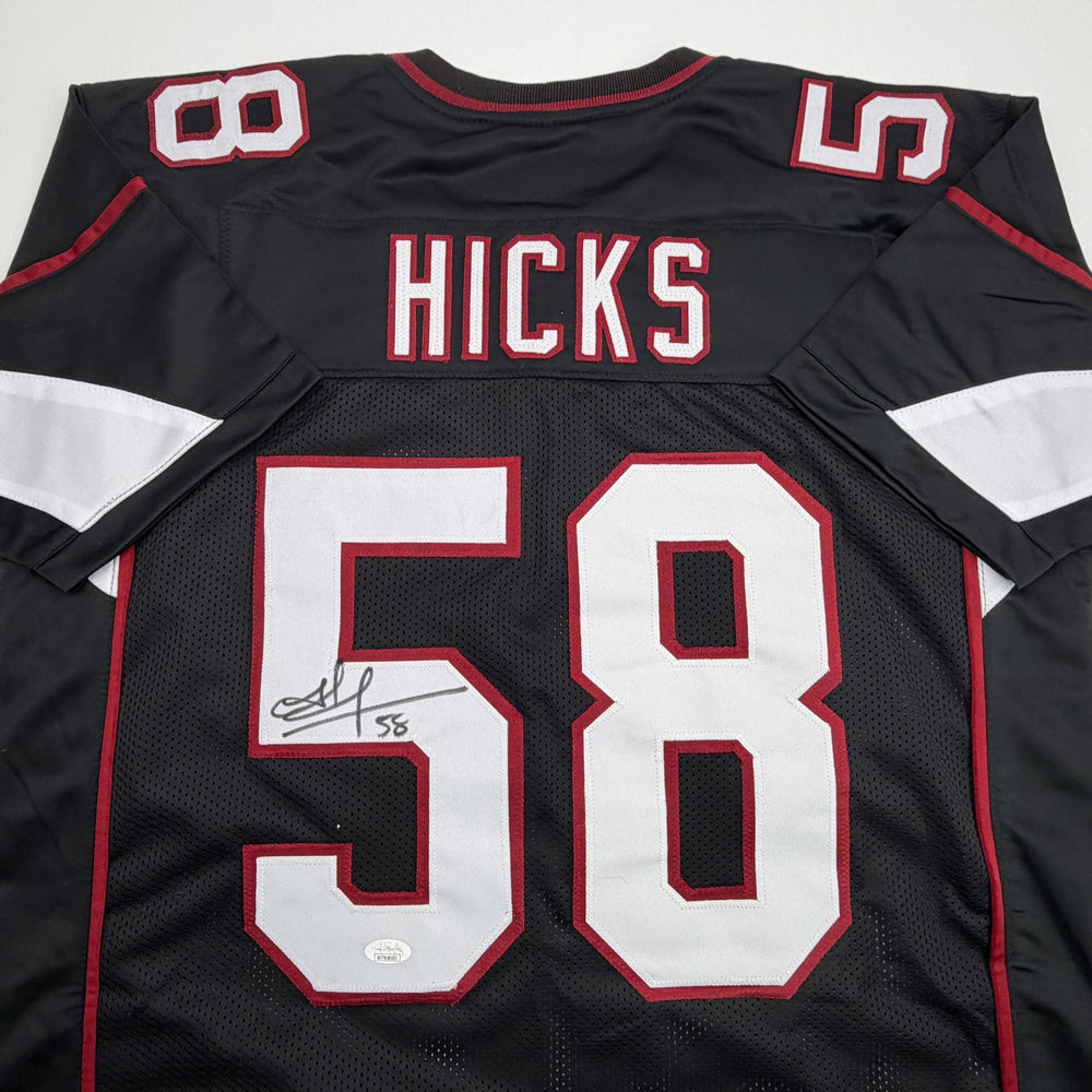 Autographed/Signed Jordan Hicks Arizona Black Football Jersey JSA COA (ONLINE ORDER ONLY)